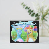 Freunde für immer postkarte (Stehend Vorderseite)