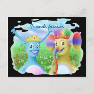 Freunde für immer postkarte
