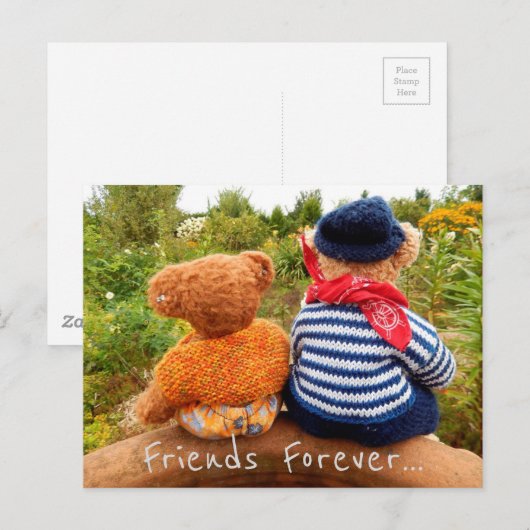 Freunde für immer postkarte (Vorne/Hinten)