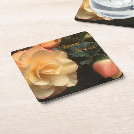 Freunde für immer rechteckiger pappuntersetzer (angewinkelt)