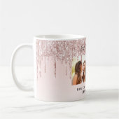 Freunde für immer Rose Gold Glitzer Tropfen Foto Kaffeetasse (Links)