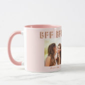 Freunde für immer Rose Gold Schwarz Foto BESTE FRE Tasse (Links)
