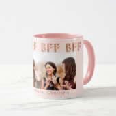 Freunde für immer Rose Gold Schwarz Foto BESTE FRE Tasse (VorderseiteRechts)