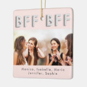 Freunde für immer Rose Gold Silber BESTE FREUNDIN Keramikornament (Links)