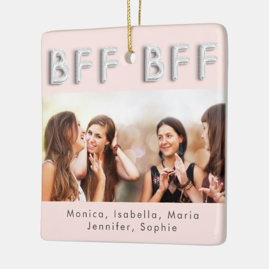 Freunde für immer Rose Gold Silber BESTE FREUNDIN  Keramikornament (Links)