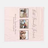 Freunde für immer Rose Goldene Namen Foto Fleecedecke (Vorderseite (Horizontal))