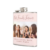 Freunde für immer Rose Goldene Rose Foto Namen Flachmann (Links)