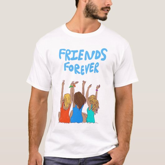 Freunde für immer schöne Kunstwerke T-Shirt (Vorderseite)