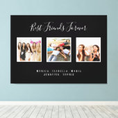 Freunde für immer schwarze Fotos Leinwanddruck (Insitu (Holzboden))