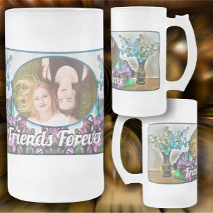 Freunde für immer Seiden- und Maiskolbenblumen 219 Mattglas Bierglas