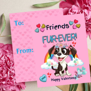 Freunde für immer süße Welpen Valentinskarten für  Feiertagskarte