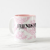Freunde für immer zweifarbige tasse (Vorderseite Links)