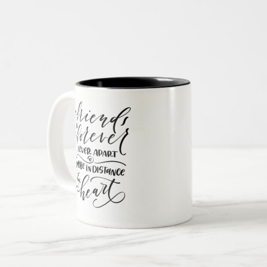 Freunde für immer zweifarbige tasse (Vorderseite Links)