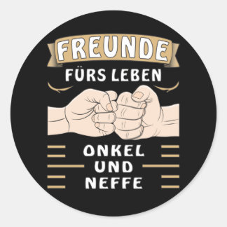 FREUNDE FÜR LEBENSUNKEL UND Nephew Runder Aufkleber