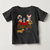 Freunde Furever Hunde Welpen Baby T-shirt (Vorderseite)