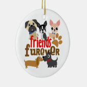 Freunde Furever Hunde Welpen Keramikornament (Rechts)