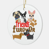 Freunde Furever Hunde Welpen Keramikornament (Links)