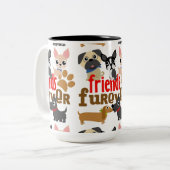 Freunde Furever Hunde Welpen Zweifarbige Tasse (Vorderseite Links)