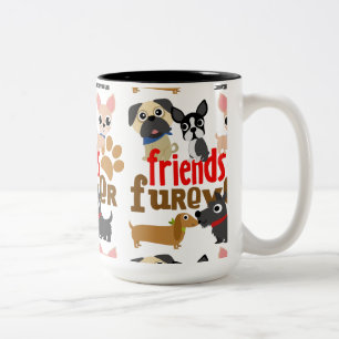 Freunde Furever Hunde Welpen Zweifarbige Tasse