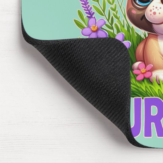 Freunde Furever Pun. Niedlicher Bulldog-Hündchen Mousepad (Ecke)