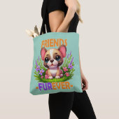 Freunde Furever Pun. Niedlicher Bulldog-Hündchen Tasche (Von Nahem)