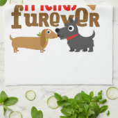 Freunde Furever verfolgt Welpen Handtuch (Gefaltet)