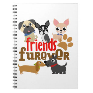 Freunde Furever verfolgt Welpen Notizblock