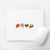 Freunde geben Truthahn Fußll Kürbis Erntedankfest  Mousepad (Mit Mouse)