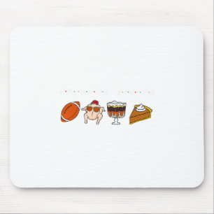 Freunde geben Truthahn Fußll Kürbis Erntedankfest  Mousepad