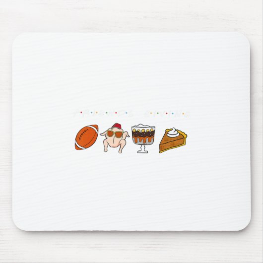 Freunde geben Truthahn Fußll Kürbis Erntedankfest  Mousepad (Vorne)
