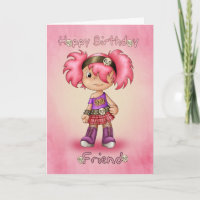 Freunde - Geburtstagskarte - Kleiner Rock Chick