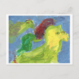 Freunde gehen Postkarte erkunden