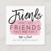 Freunde Gelassen Freunde haben keinen Salon mit sc Empfehlungskarte (Vorderseite)