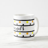 Freunde Gelbe Polka Dots Kaffeetasse (VorderseiteRechts)