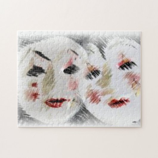 Freunde Gesicht Abstrakt Puzzle (Horizontal)
