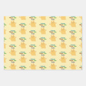 Freunde glücklich Neues Jahr 1 Januar Katze Neujah Geschenkpapier Set (Vorderseite)