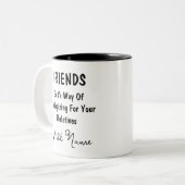 Freunde Gott Wege, sich für Ihre Verwandten zu ent Zweifarbige Tasse (Vorderseite Links)