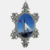 Freunde guten Willens Ball oder Schneeflocken Orna Zinn-Ornament (Links)