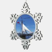 Freunde guten Willens Ball oder Schneeflocken Orna Zinn-Ornament (Rechts)