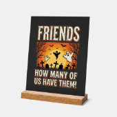 Freunde Halloween Geist Friedhof Design_1 Acrylschild (Winkel)