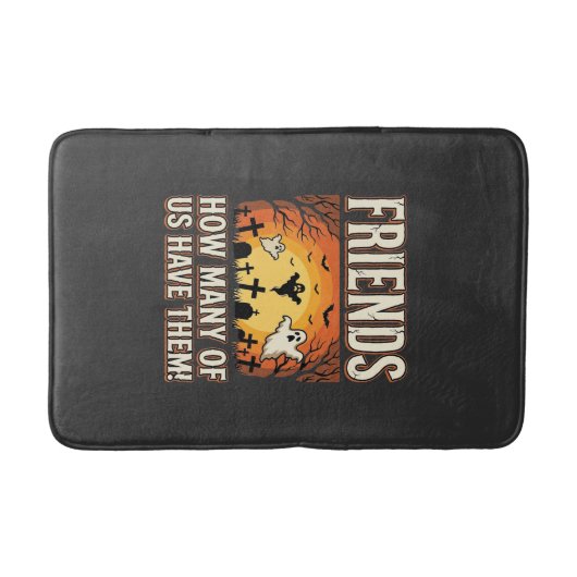 Freunde Halloween Geist Friedhof Design_1 Badematte (Vorderseite)