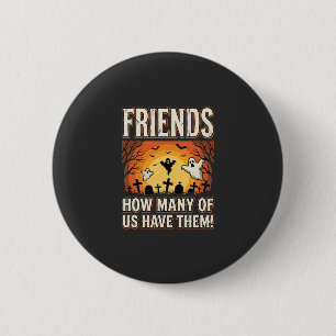 Freunde Halloween Geist Friedhof Design_1 Button