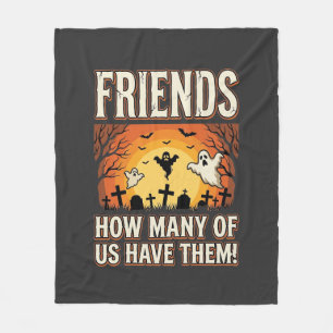 Freunde Halloween Geist Friedhof Design_1 Fleecedecke