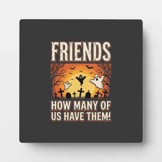 Freunde Halloween Geist Friedhof Design_1 Fotoplatte (Vorderseite)