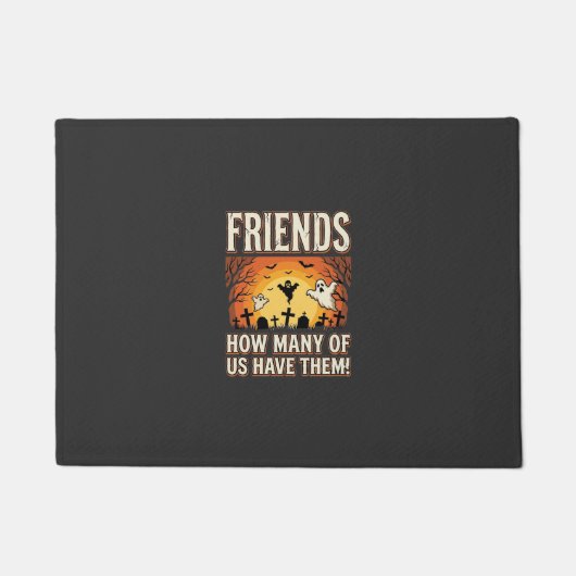 Freunde Halloween Geist Friedhof Design_1 Fußmatte (Vorderseite)