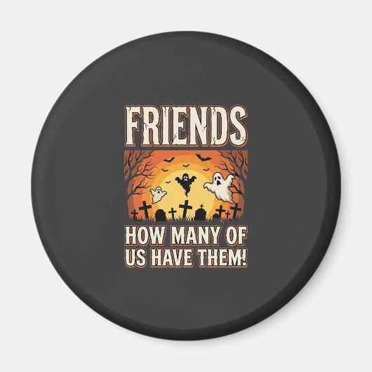 Freunde Halloween Geist Friedhof Design_1 Magnet (Vorne)