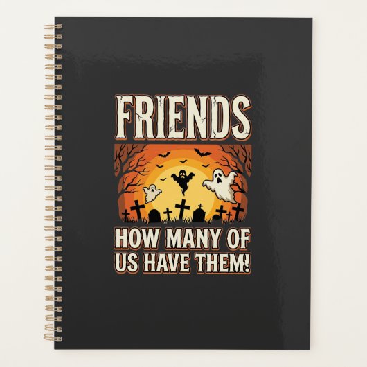 Freunde Halloween Geist Friedhof Design_1 Planer (Vorderseite)