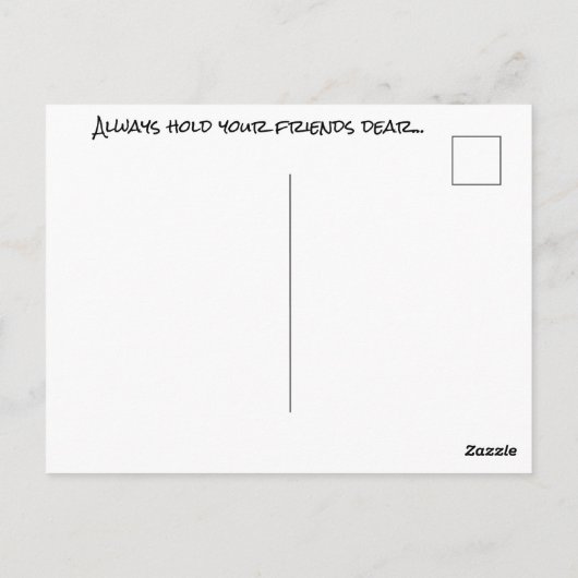 Freunde halten immer sehr Niedlich Hallo und Hallo Postkarte (Rückseite)