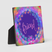 Freunde Hübscher Lila Blumeninspiritivität Fotoplatte (Vorderseite)