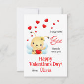 Freunde im Klassenzimmer Valentine's Day Card Einladung (Vorderseite)